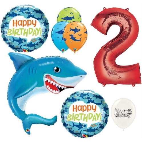 Ballooney  s Ultimate Great White Shark Ocean Sea Creatures Theme 2nd Birthday Party Event Balloons Bouquet