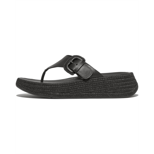 FitFlop F-Mode Espadrille Adj Leather Flatform Toe-Thongs