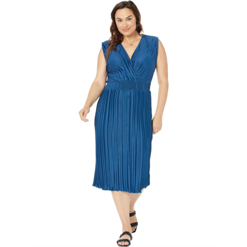 DKNY Plus Size Flutter Sleeve Smock Dress