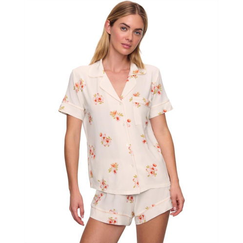 Womens Eberjey Gisele Printed - The Relaxed Short PJ Set