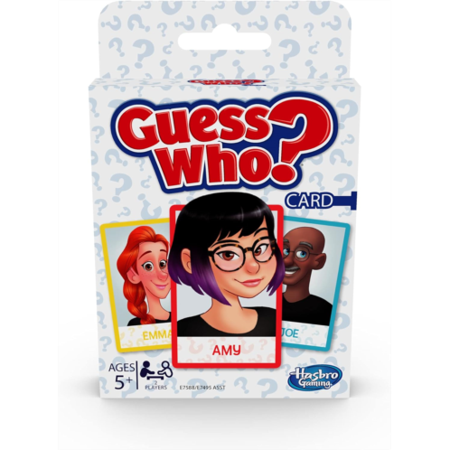 Hasbro Gaming Guess Who Card Game for Kids Ages 5 and Up, 2 Player Guessing Game, Brown/a
