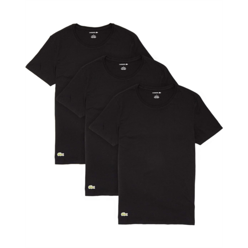 Mens Lacoste 3-Pack Crew Neck Regular Fit Essential T-Shirt