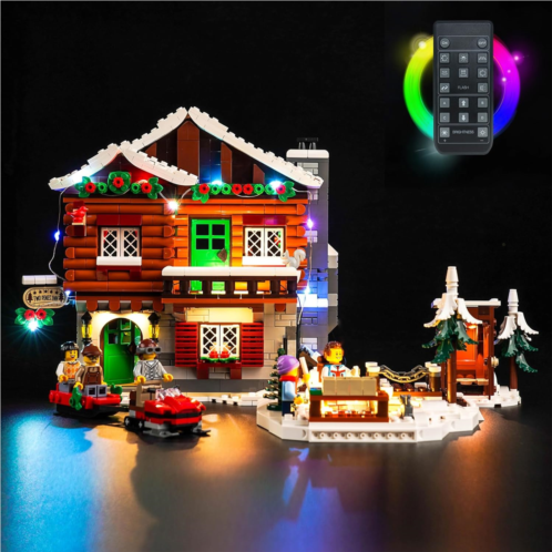 VONADO LED Light Kit for Lego Alpine Lodge 10325, Remote Control Creative Lighting Set Accessories Compatible with Lego 10325 Building Set (Lights Only, No Models)