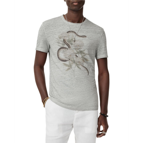 Mens John Varvatos Short Sleeve Crew Tee - Snake Floral KG6915S25