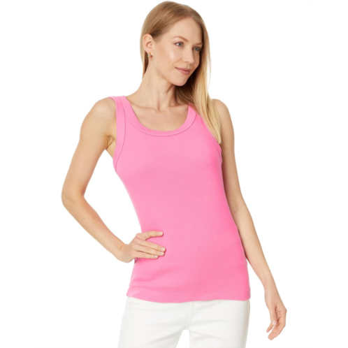 Womens Michael Stars Paloma 1x1 Cotton Wide Binding Tank Top