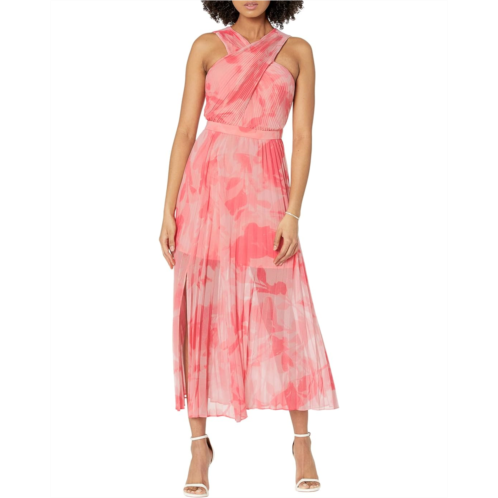 Ted Baker Cross Front Pleated Midi Dress