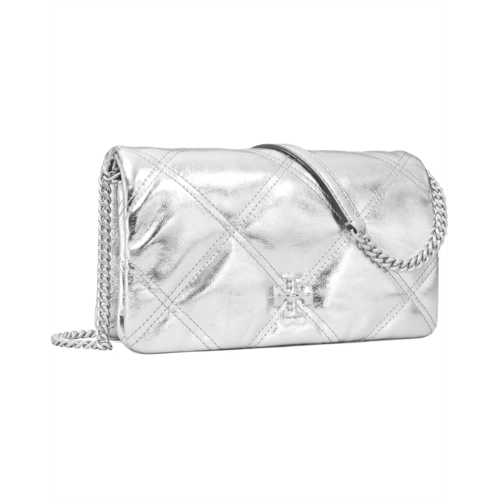 Tory Burch Kira Metallic Diamond Quilt Chain Wallet