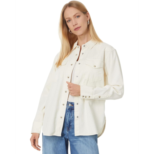 Womens Madewell Denim Perfect Western Shirt Ecru
