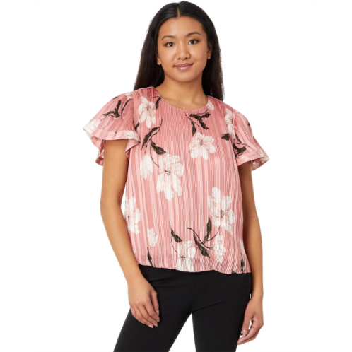 Womens CeCe Flowy Pleated Blouse