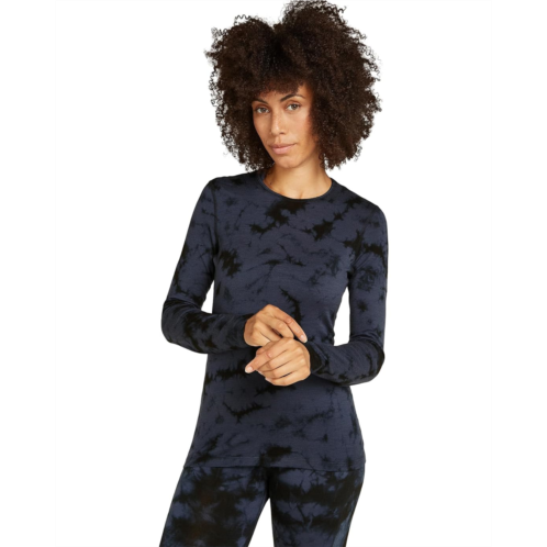 Womens Icebreaker Merino 200 Oasis Long Sleeve Crewe Cloud Dye