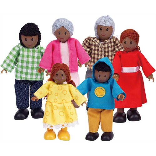 Hape African American Wooden Doll House Family, Small