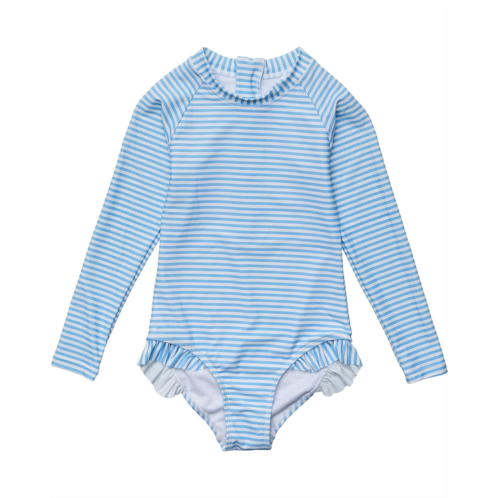 Snapper Rock Cornflower Stripe Sustainable Long Sleeve Surf Suit (Toddler/Little Kids/Big Kids)