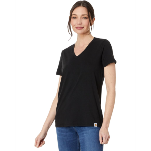 Womens Carhartt Relaxed Fit Lightweight Short Sleeve V-Neck T-Shirt