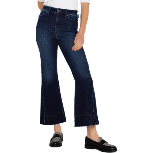 Liverpool Los Angeles Hannah Crop Flare with Crafty Seaming Hi-Rise Stretch Denim in Upland