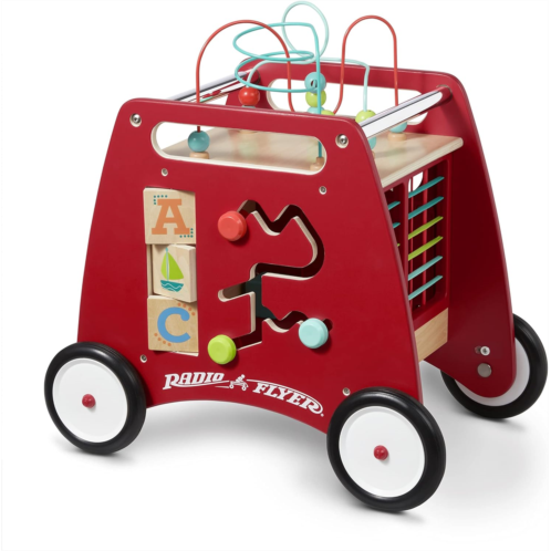 Radio Flyer Deluxe Push & Play Cube Walker, Walker Toy for Ages 1-3