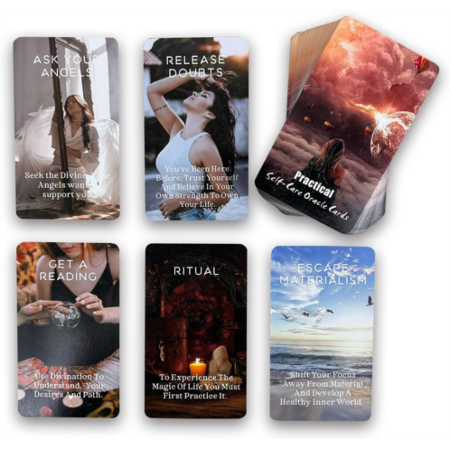 sishui Health Wellness Oracle Cards, Practical Self-Care Oracle Cards, Tarot Cards for Beginners, Help You Understand The Things You Need to Change About Yourself