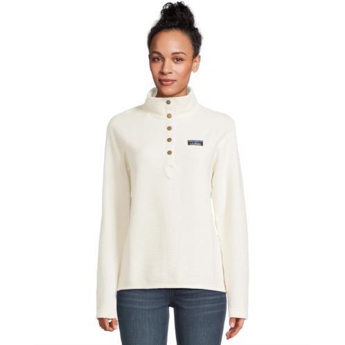 L.L.Bean Lakewashed Ottoman Knit Quarter Snap
