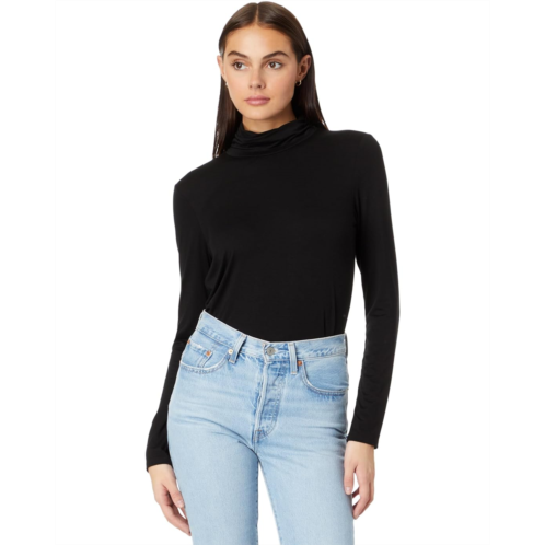 Womens Michael Stars Clara Ruched Neck Turtleneck