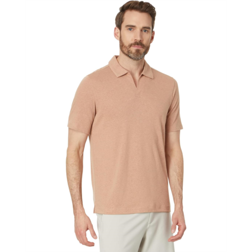 Johnston & Murphy Linen V-Neck Polo