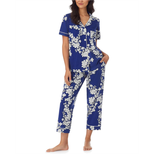 Womens Bedhead PJs Short Sleeve Cropped PJ Set (Cotton Spandex)