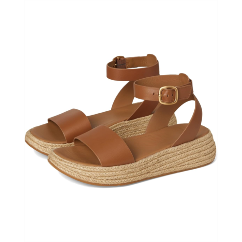 Womens FitFlop F-Mode Espadrille Leather Flatform A/Strap Sandals