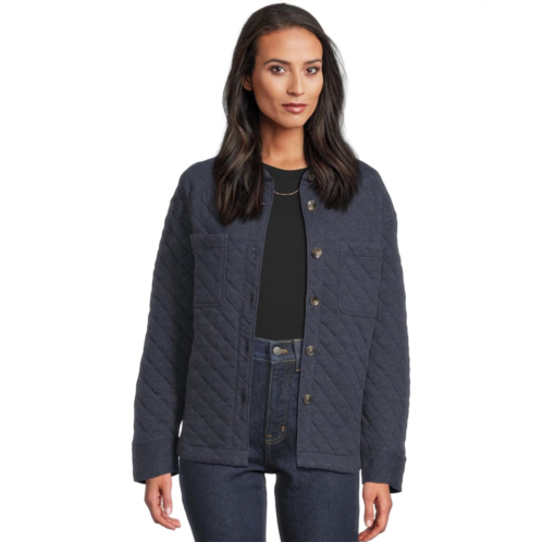 Womens Faherty Epic Quilted Fleece Shirt Jacket