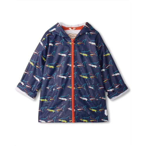 Hatley Kids Colour Change Sharks Zip Up Rain Jacket (Toddler/Little Kid/Big Kid)