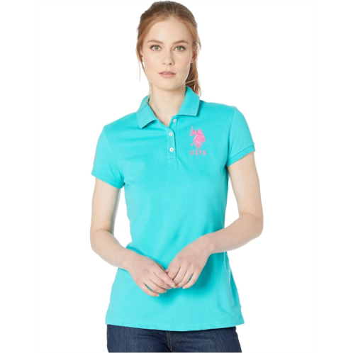 U.S. POLO ASSN. Neon Logos Short Sleeve Polo Shirt