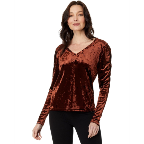 Elliott Lauren Velvet Poof Sleeve Top