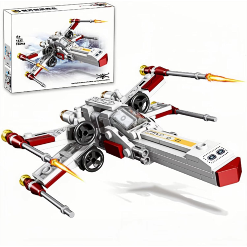 KERHENE Airplane Building Block Set Compatible with Lego, 134 Pcs Plane Starfighter Toy for Kids 6 7 8 9 10+ Year Old Boys