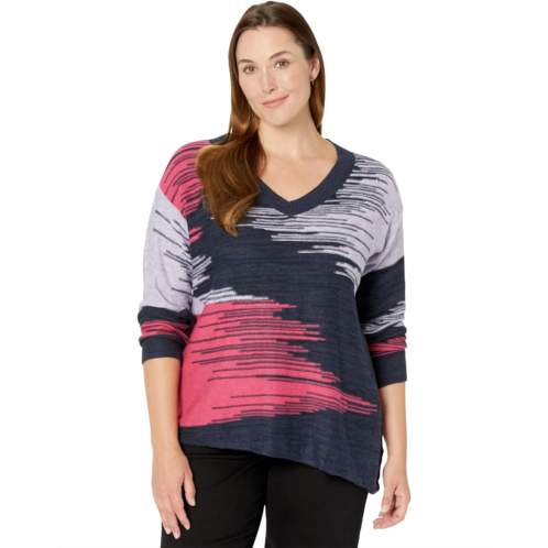 NIC+ZOE Plus Size Vivid Vibes Sweater