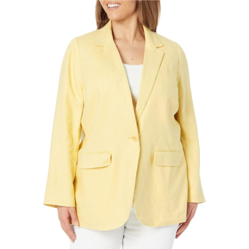 Madewell Plus Linen Larsen Blazer - Solid