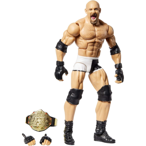 WWE Goldberg Elite Series #74 Deluxe Action Figure with Realistic Facial Detailing, Iconic Ring Gear & Accessories