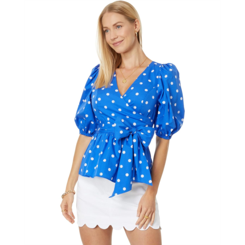 Womens Lilly Pulitzer Kara Cotton Wrap Top