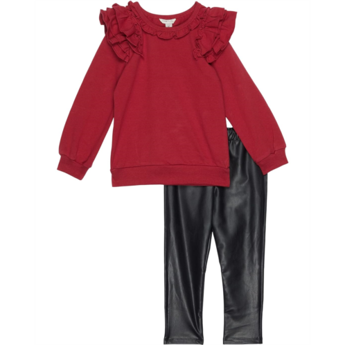 HABITUAL girl Ruffle Sleeve Pullover Set (Toddler/Little Kids)