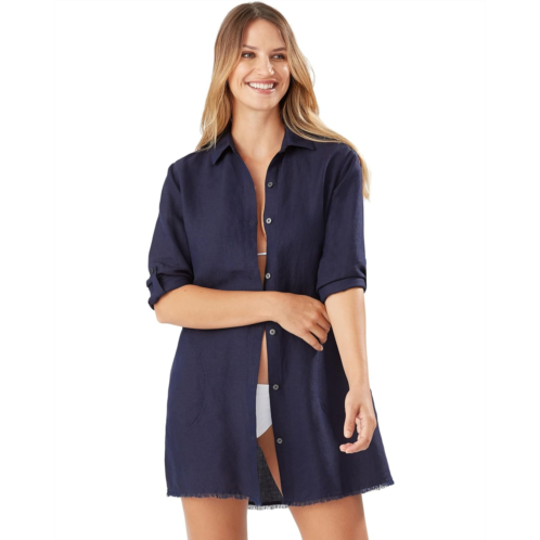 Womens Tommy Bahama St Lucia Boyfriend Shirt Cover-Up