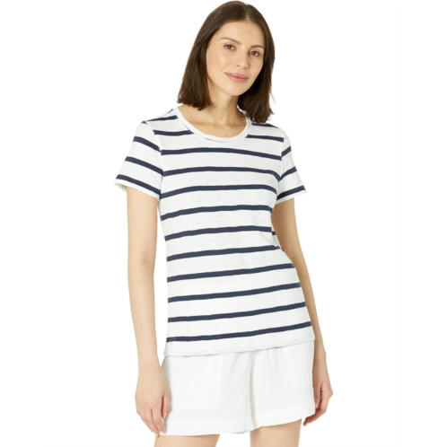 Lilla P Striped Slub Short Sleeve Crew Tee