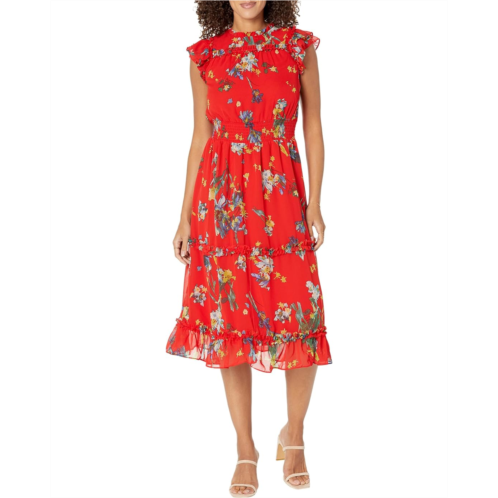 CeCe Smocked Waist Midi Dress