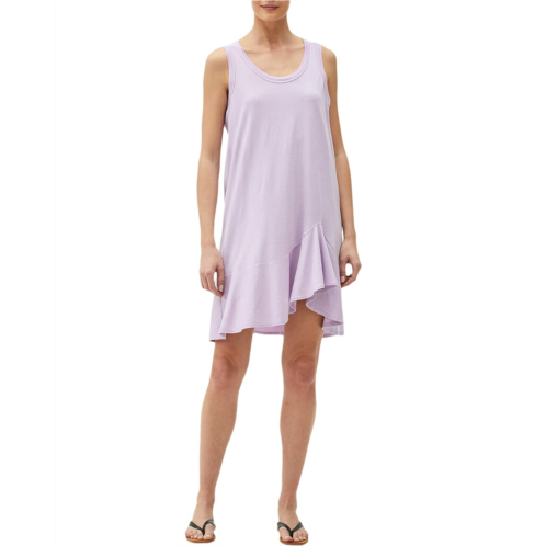 Michael Stars Jasmine Cotton Modal Swing Dress with Asymmetrical Hem