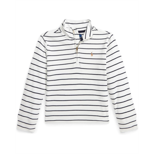 Polo Ralph Lauren Kids Striped Cotton Quarter-Zip Pullover (Toddler/Little Kid)