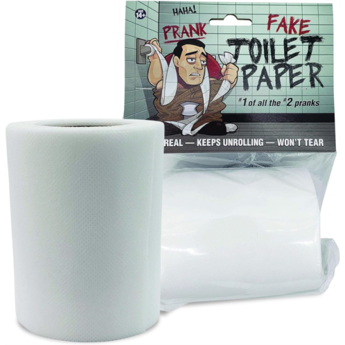 Laughing Smith No Tear Prank Toilet Paper - Impossible to Rip Gag for Adults and Kids
