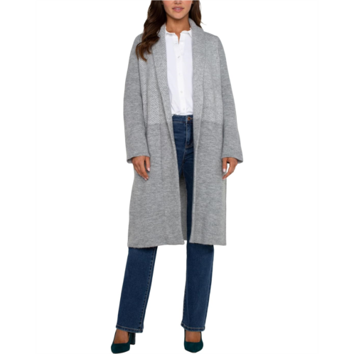 Womens Liverpool Los Angeles Long Sleeve Open Front Shawl Sweater Coat