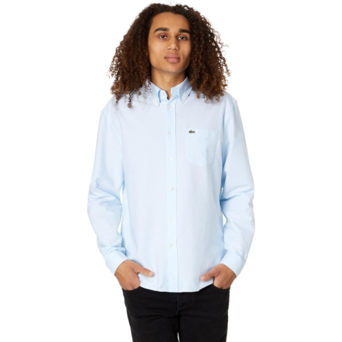 Mens Lacoste Long Sleeve Regular Fit Oxford Button-Down Shirt