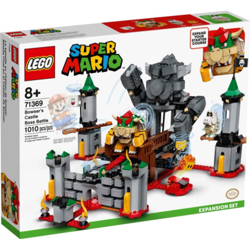LEGO Super Mario Bowsers Castle Boss Battle Expansion Set 71369 Building Kit; Collectible Toy for Kids to Customize Their Super Mario Starter Course (71360) Playset (1,010 Pieces)