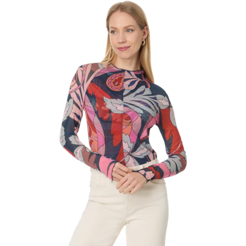 Womens Johnny Was Jaylin Long Sleeve Mesh Tee - Sereina