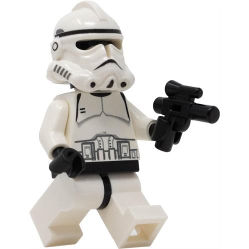 LEGO Star Wars: White Ep 3 Clone Trooper Minifigure (Phase 2) with Blaster Blue