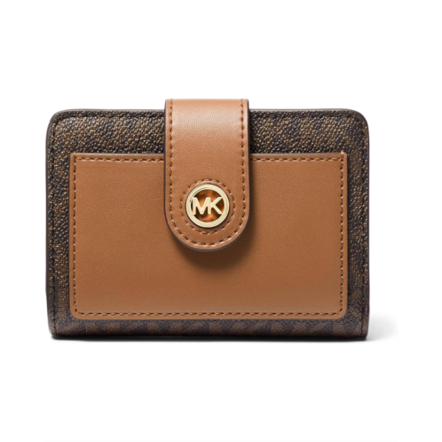 MICHAEL Michael Kors Mk Charm Small Tab Compact Pcoket Wallet