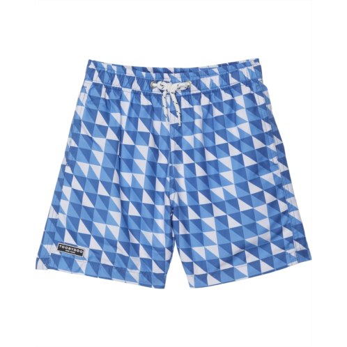 Toobydoo Geo Blue Classic Swim Shorts (Toddler/Little Kids/Big Kids)