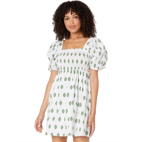 MOON RIVER Square Neck Mini Dress