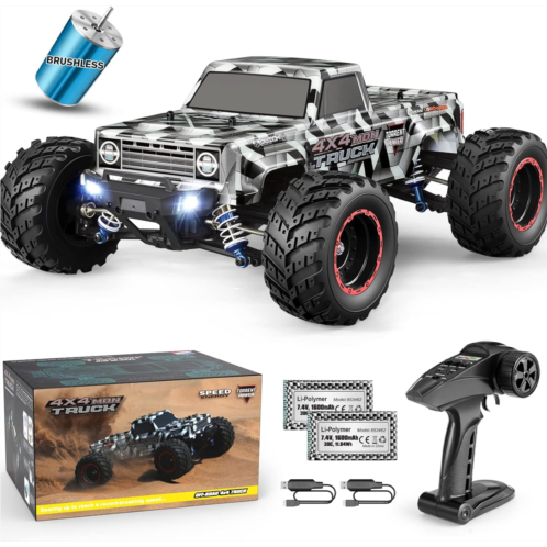 HAIBOXING 1/12 Scale Brushless RC Cars 903A, 4X4 Off-Road RC Monster Truck with Fast Remote Control of 55KM/H Top Speed, Hobby Grade RTR RC Vehicles All Terrain for Adults, Boys